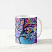 Abstracte kristalboom koffiemok (Voorkant rechts)