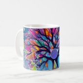 Abstracte kristalboom koffiemok (Voorkant links)