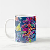 Abstracte kristalboom koffiemok (Links)