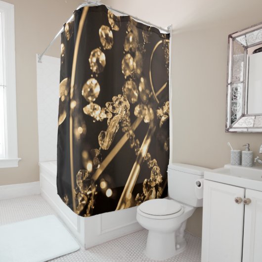 Abstracte kristalkroonluchter douchegordijn (In situ)