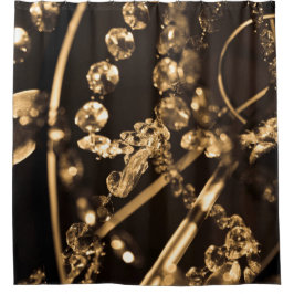 Abstracte kristalkroonluchter douchegordijn