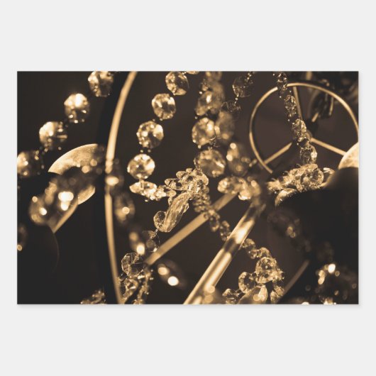 Abstracte kristalkroonluchter inpakpapier vel (Voorkant 3)