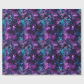 Abstracte kristallen van Paars opal water-wrapppap Cadeaupapier (Vlak)