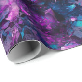 Abstracte kristallen van Paars opal water-wrapppap Cadeaupapier (Rol Hoek)
