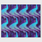 Abstracte kristallen van Paarse Opal Dream Wrappin Cadeaupapier (Vlak)