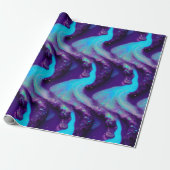 Abstracte kristallen van Paarse Opal Dream Wrappin Cadeaupapier (Uitgerold)