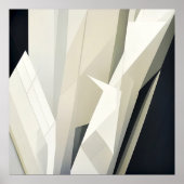 Abstracte Kristallijne Geometrie Poster (Voorkant)