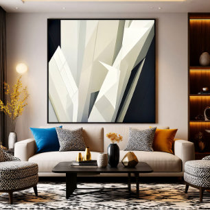Abstracte Kristallijne Geometrie Poster