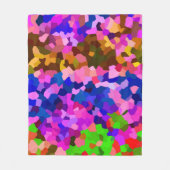 Abstracte kristallijne levendige mozaïekpatroon fleece deken (Voorkant)