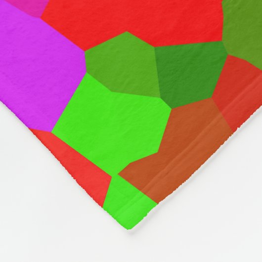 Abstracte kristallijne levendige mozaïekpatroon fleece deken (Hoek)