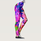 Abstracte kristallijne levendige mozaïekpatroon leggings (Rechts)