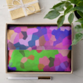 Abstracte kristallijne levendige mozaïekpatroon tissuepapier (Geschenk)