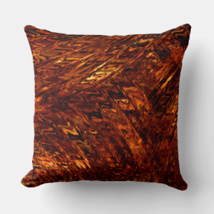 Abstracte kromtebanden in roodgouden tinten kussen