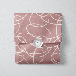 Abstracte kronkelende wijnrank | Elegante lijnkuns Tissuepapier