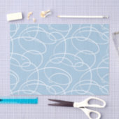 Abstracte kronkelende wijnstok | Elegante blauwe l Tissuepapier (Craft)
