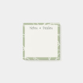 Abstracte kronkelende wijnstok moderne notities & post-it® notes (Voorkant)