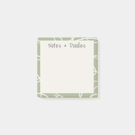 Abstracte kronkelende wijnstok moderne notities & post-it® notes (Voorkant)