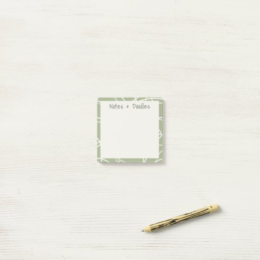Abstracte kronkelende wijnstok moderne notities & post-it® notes (Op bureau)