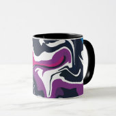 Abstracte kronkels van koele en gewaagde kleuren mok (Voorkant rechts)