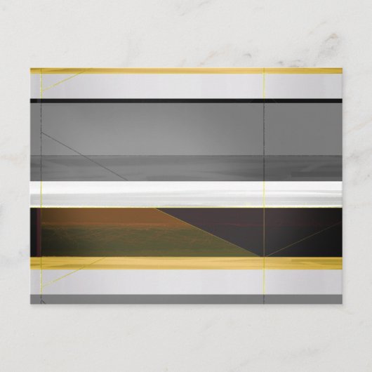 Abstracte kroon en geel briefkaart (Voorkant)