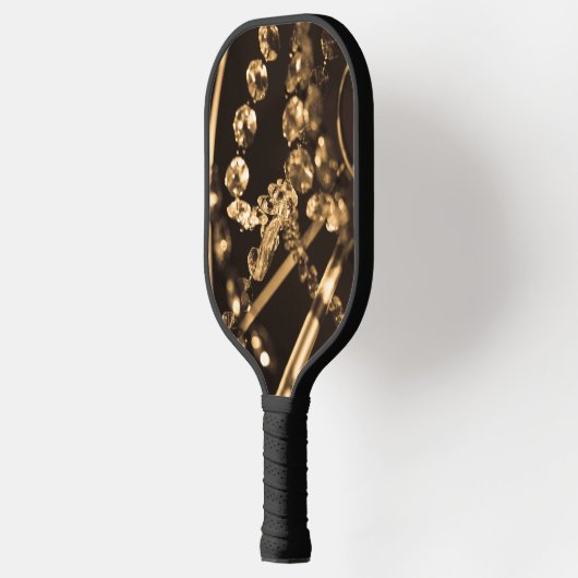 Abstracte kroonluchter pickleball paddle (Links)