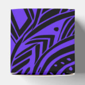 Abstracte kubbe met zwarte en Paarse tribale Bedankdoosjes (Bovenkant)