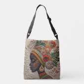 Abstracte kubisme crossbody tas (Achterkant)