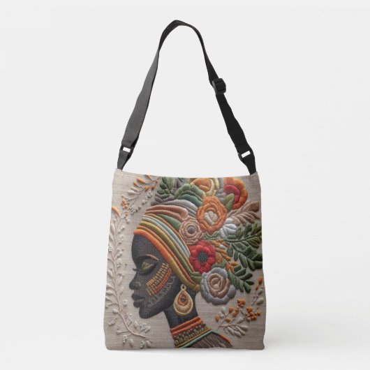 Abstracte kubisme crossbody tas (Achterkant)