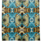 Abstracte kubist geïnspireerd op art deco 10 douchegordijn (Voorkant)