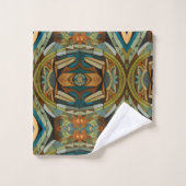 Abstracte kubist geïnspireerd op art deco 4 bad handdoek (Wasdoekje)