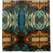 Abstracte kubist geïnspireerd op art deco 7 douchegordijn (Voorkant)