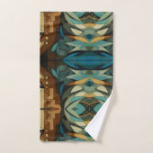 Abstracte kubist geïnspireerd op art deco 8 bad handdoek (Handdoek)