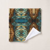 Abstracte kubist geïnspireerd op art deco 8 bad handdoek (Wasdoekje)