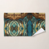 Abstracte kubist geïnspireerd op art deco 8 bad handdoek (Handdoek)