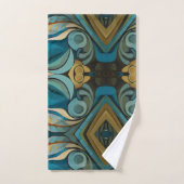 Abstracte kubist geïnspireerd op art deco 9 bad handdoek (Handdoek)
