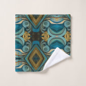 Abstracte kubist geïnspireerd op art deco 9 bad handdoek (Wasdoekje)