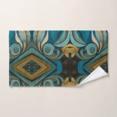 Abstracte kubist geïnspireerd op art deco 9 bad handdoek (Handdoek)