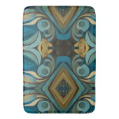 Abstracte kubist geïnspireerd op art deco 9 badmat (Voorkant Verticaal)