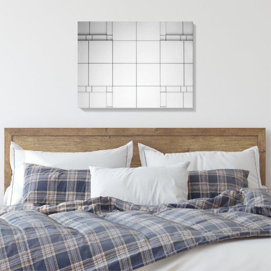 Abstracte kubussen canvas afdruk (Insitu (Slaapkamer))