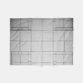 Abstracte kubussen fleece deken (Voorkant (Horizontaal))