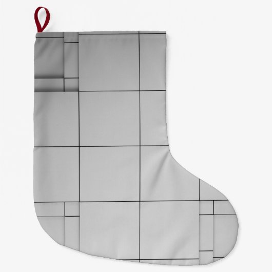 Abstracte kubussen grote kerstsok (Voorkant)