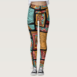 Abstracte kubussen Leggings