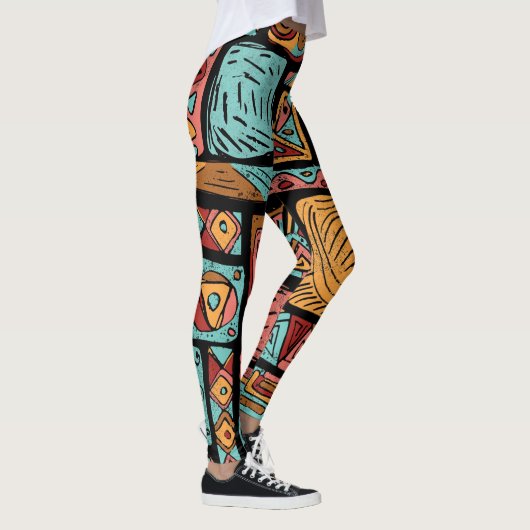 Abstracte kubussen Leggings (Rechts)