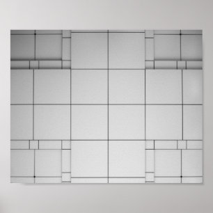Abstracte kubussen poster