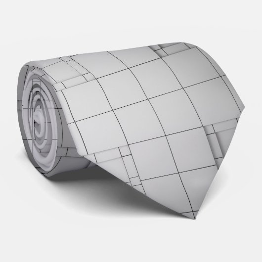 Abstracte kubussen stropdas (Opgerold)
