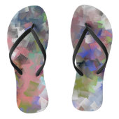 Abstracte kubussen teenslippers (Voetbed)