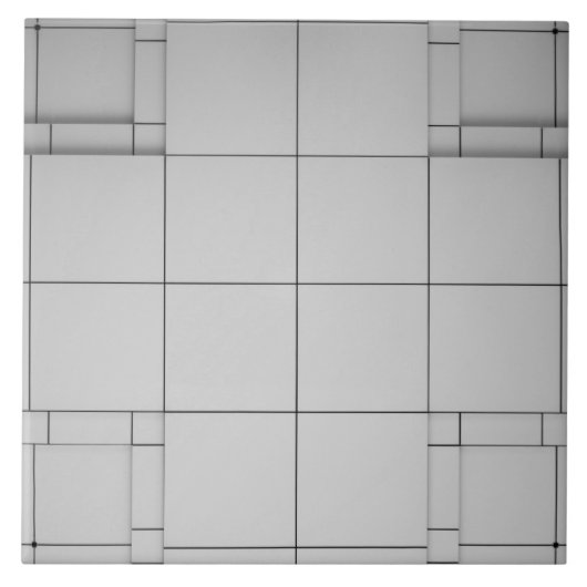 Abstracte kubussen tegeltje (Voorkant)