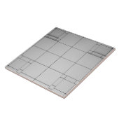 Abstracte kubussen tegeltje (Zijkant)