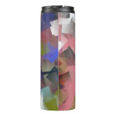 Abstracte kubussen thermosbeker (Achterkant)