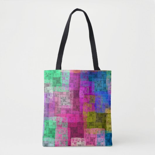 Abstracte kubussen tote bag (Voorkant)
